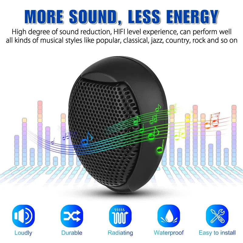 1 Pair Of 1000w Universal Car Dome Tweeter Waterproof Super Power High Noise Reduction Hifi-level Audio High Frequency Speaker Oasis Select one size Black