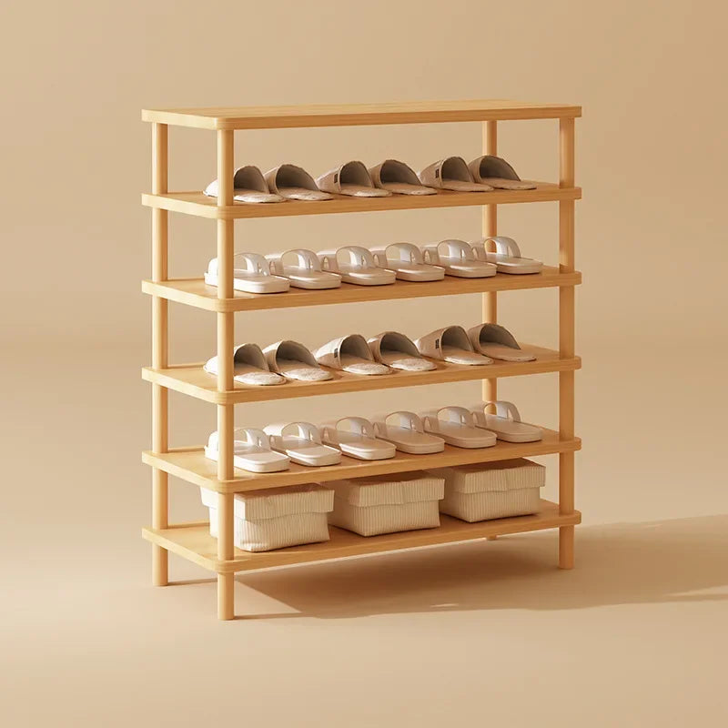 Wooden Shoe Rack Simple And E****mical Household Multi-layer Storage Rack Rental House Dormitory Shoe Cabinet Storage Artifact Oasis Select