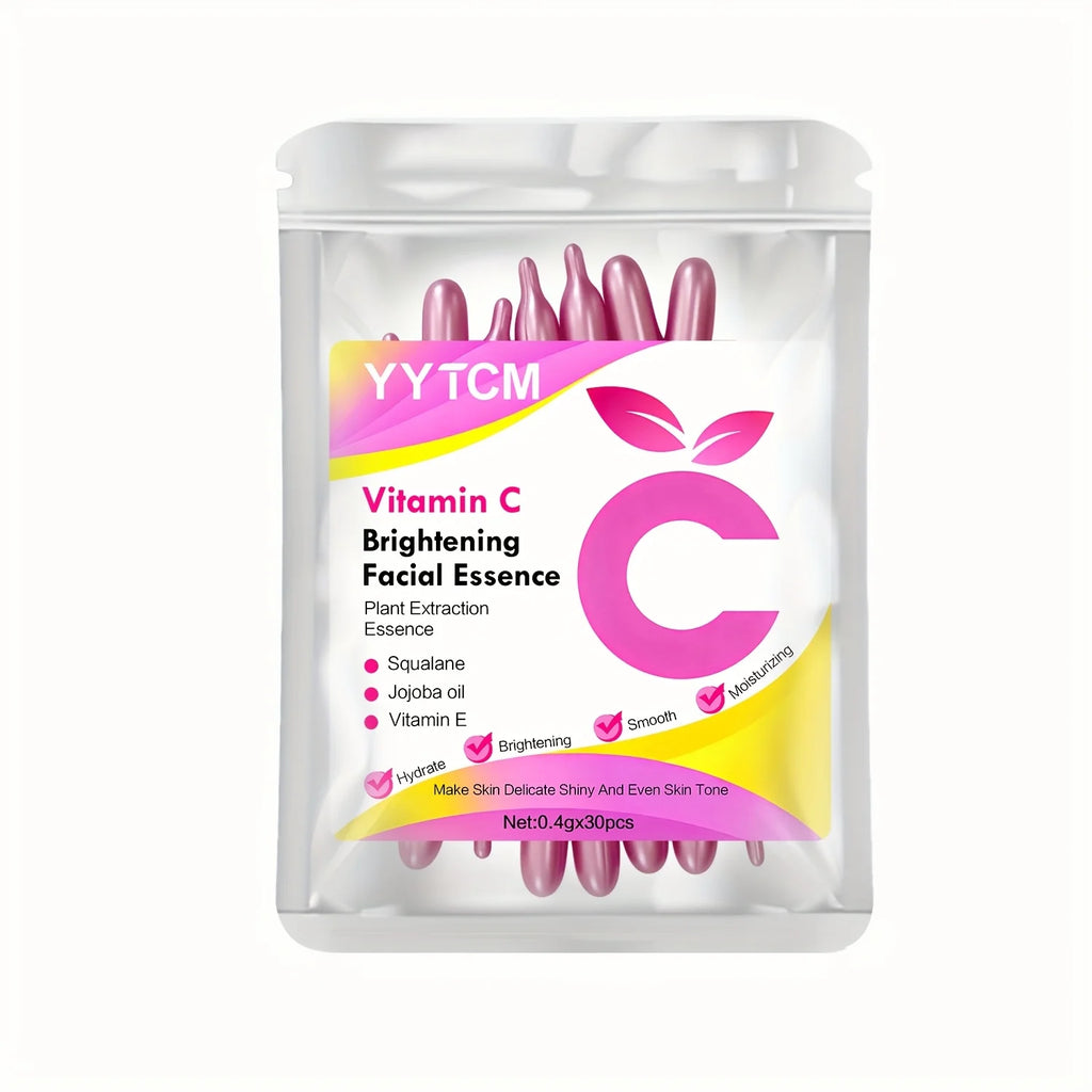 Vitamin C Brightening Capsule Essence – Squalane & Jojoba 30ct Face Serum Capsules Oasis Select 1 Bag