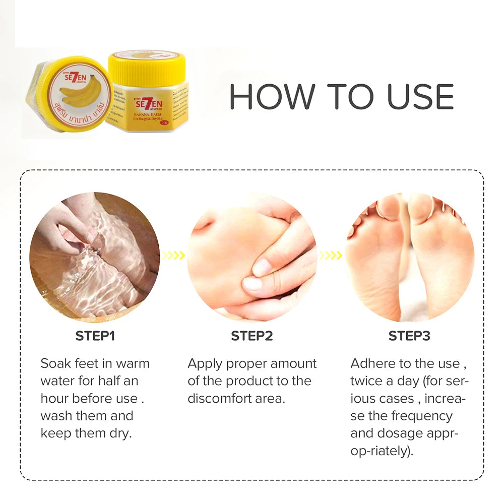Banana Extract Foot Cream – Overnight Cracked Heel Renewal 20g Foot Cream Oasis Select
