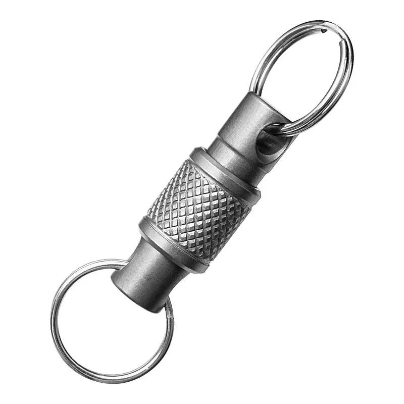 1pcs Titanium Alloy Keychain Quick Pull Lock Car Mini Universal Rotating Ring EDC Small Tool Key Accessories Outdoor Tools Oasis Select