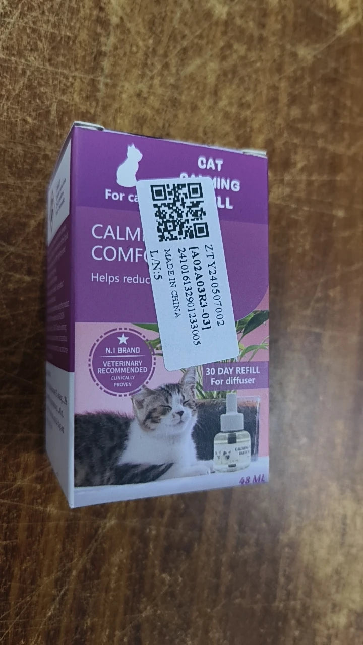 Cat Pheromone Plug-In Diffuser 48ml – Calming Stress Relief Cat Calming Diffuser Oasis Select