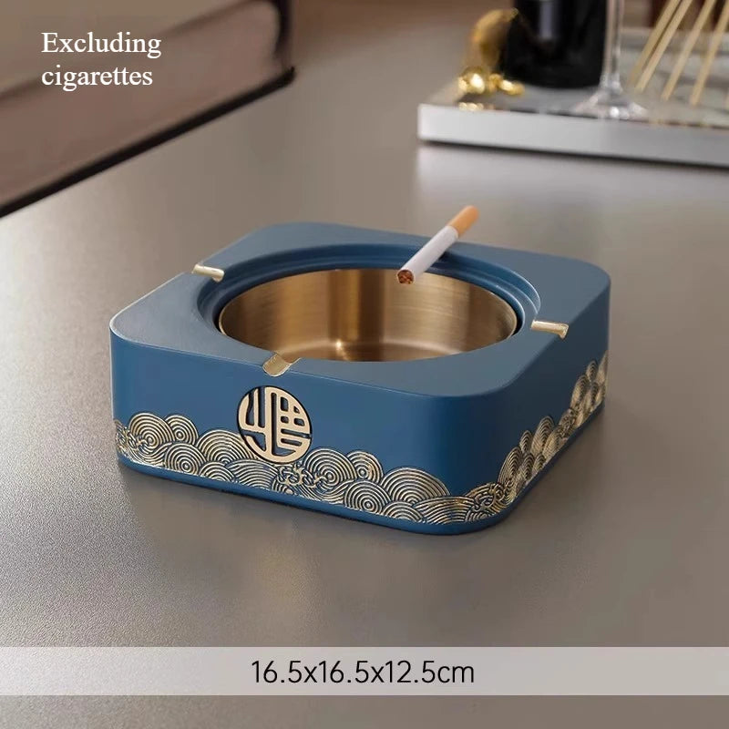 New Chinese Style Ashtray Zen Inspired Creative Personality Trendy Home Living Room Coffee Table Niche High-end Decoration Oasis Select D