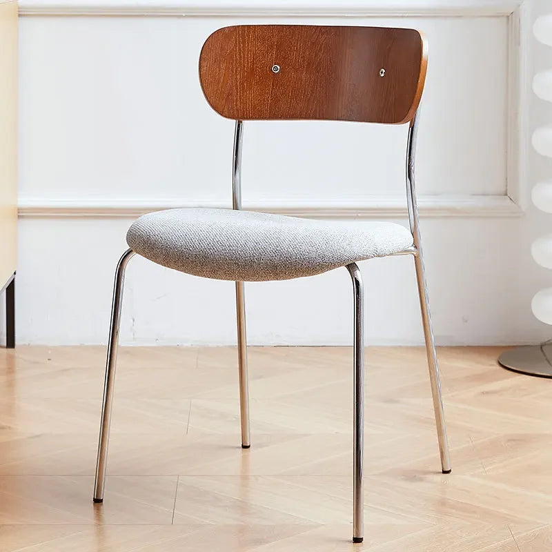 Light luxury back chair Nordic dining chair custom soft bag seat cushion wrought iron dining table chair wholesale negotiation Oasis Select Grey-A