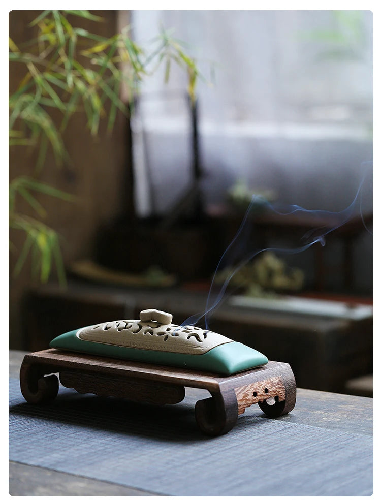 Creative Household Thread Incense Burner Indoor Zen Incense Insert Tea Ceremony Ceramic Decoration Oasis Select