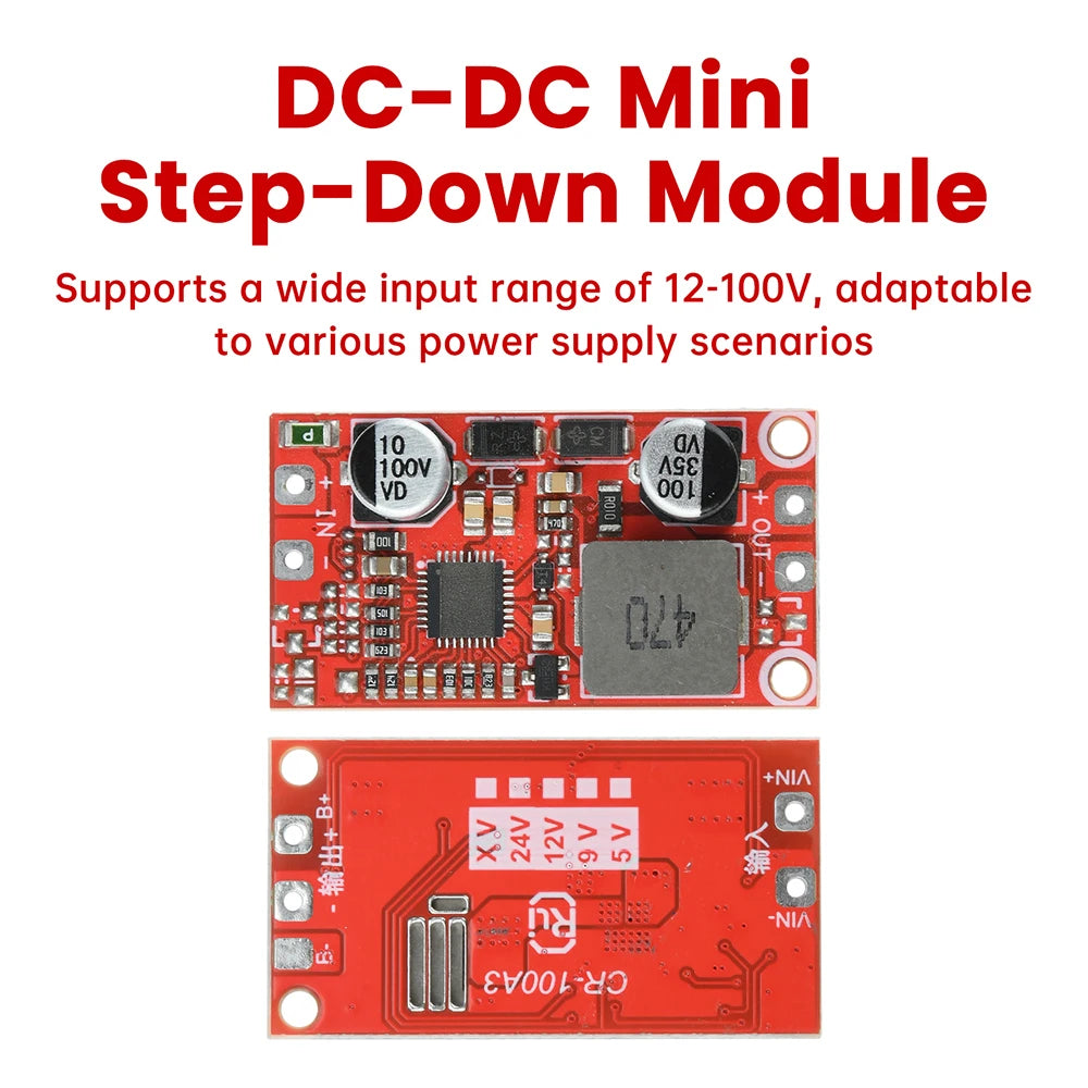 DC-DC Mini Buck Module 12-100V to 5V 12V 24V 3A High Conversion Low Ripple Power Conversion Module Oasis Select
