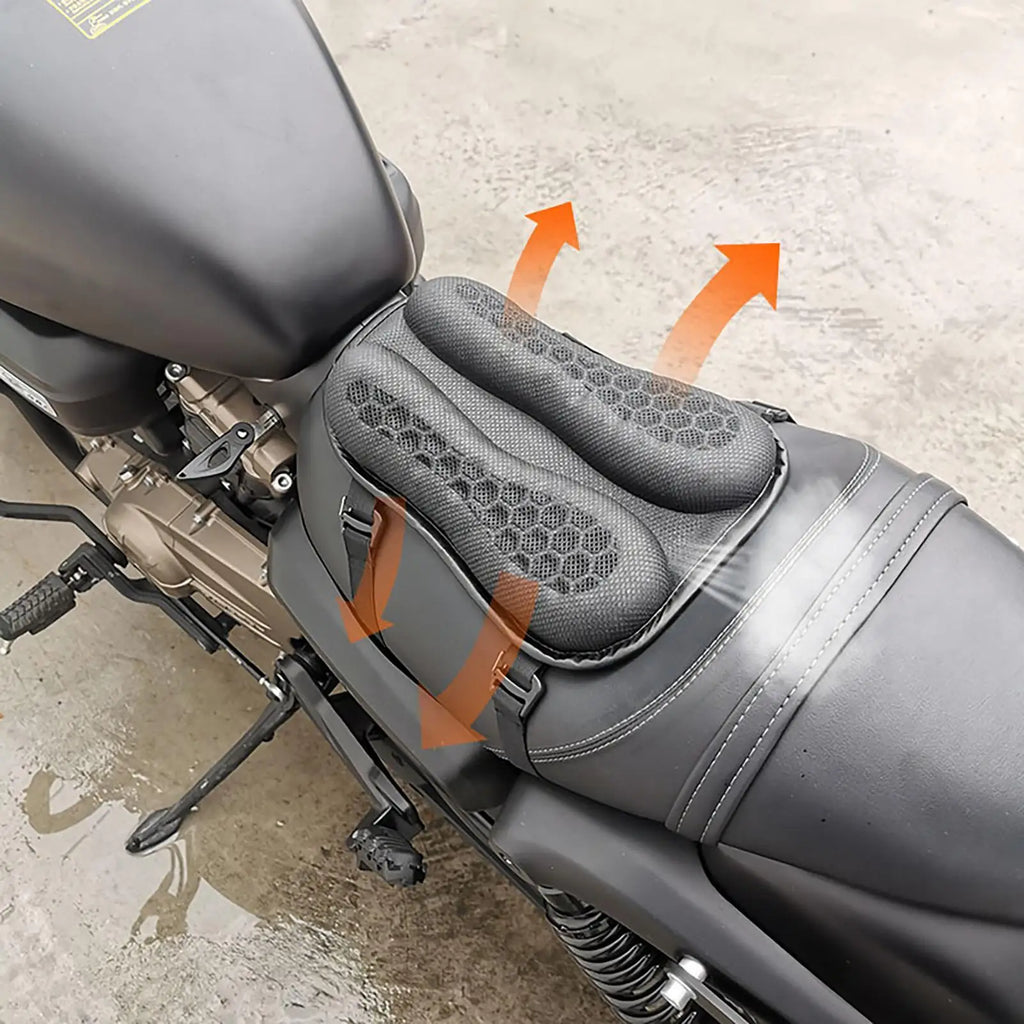 Motorcycle Gel Seat Cushion 3D Honeycomb Structure Shock Breathable Motorcycle Gel Seat Pad Gel Foldable Cushion For Seat Oasis Select