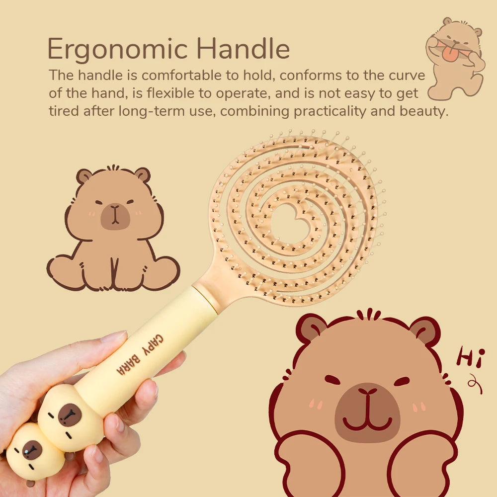 Capybara Hollow Hair Comb – Anti-Static Detangling Brush Hair Detangling Comb Oasis Select
