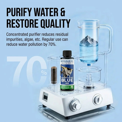 100ml Methylene Blue Aquarium Fish Tank Antiseptic Treatment: Fast Ich Fungus & Parasite Cure Water Care Drops, Pipette Gloves Oasis Select