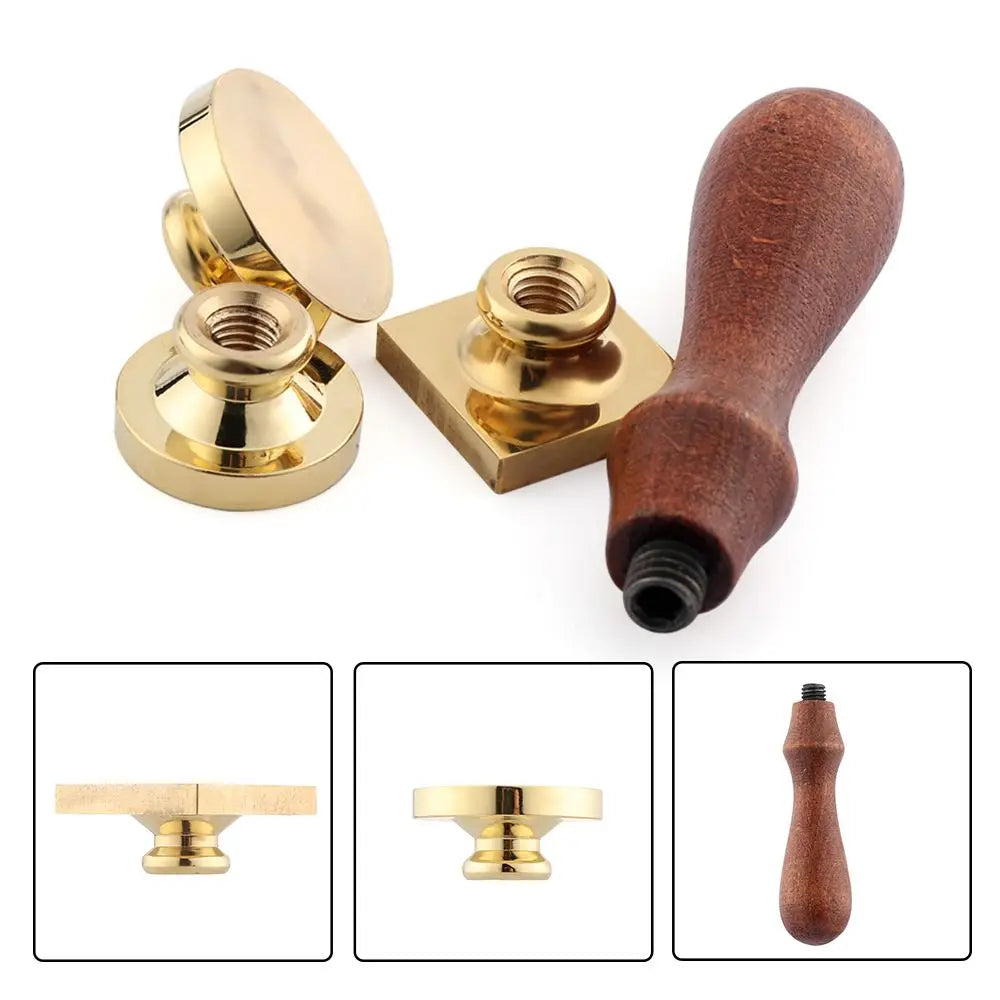 Retro Brass Sealing Wax Stamps Head Wooden Wax Sealing Stamp Handle Rosewood Handle Wax Seal Copper Head for Scrapbooking Oasis Select