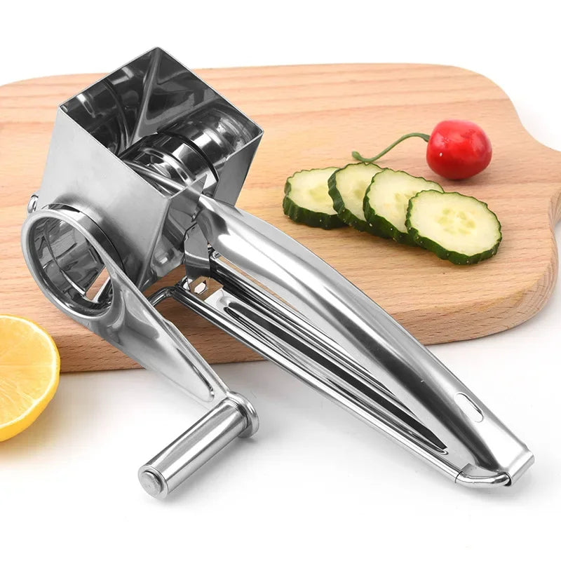 5 in 1 Cheese Grater Chocolates Shredder Stainless Steel Rotary Cutter Tools Cylinder Garlic Ginger for Home Kitchen Accessories Oasis Select
