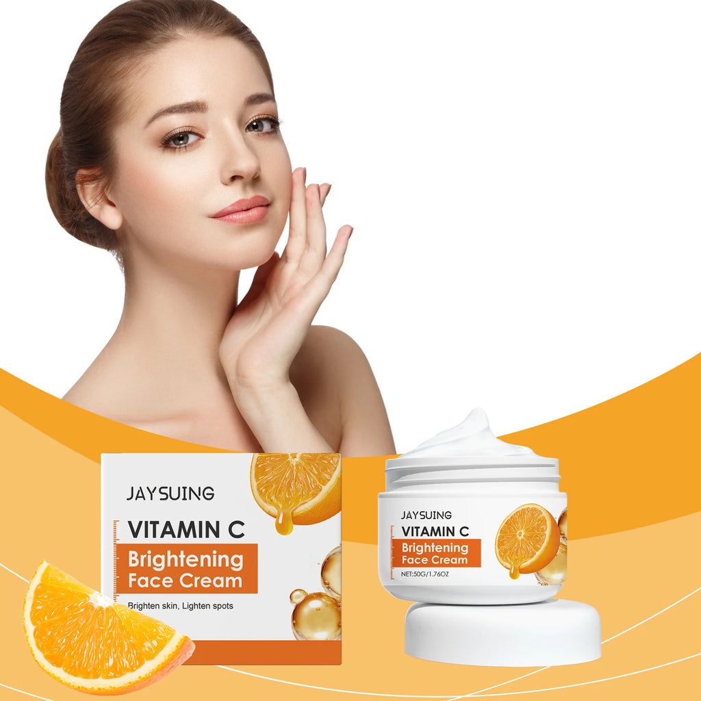 Vitamin C Brightening Face Cream Improve Dullness Powerful Antioxidation Lock Moisture Reduce Fine Line Moisturizing Face Lotion Oasis Select
