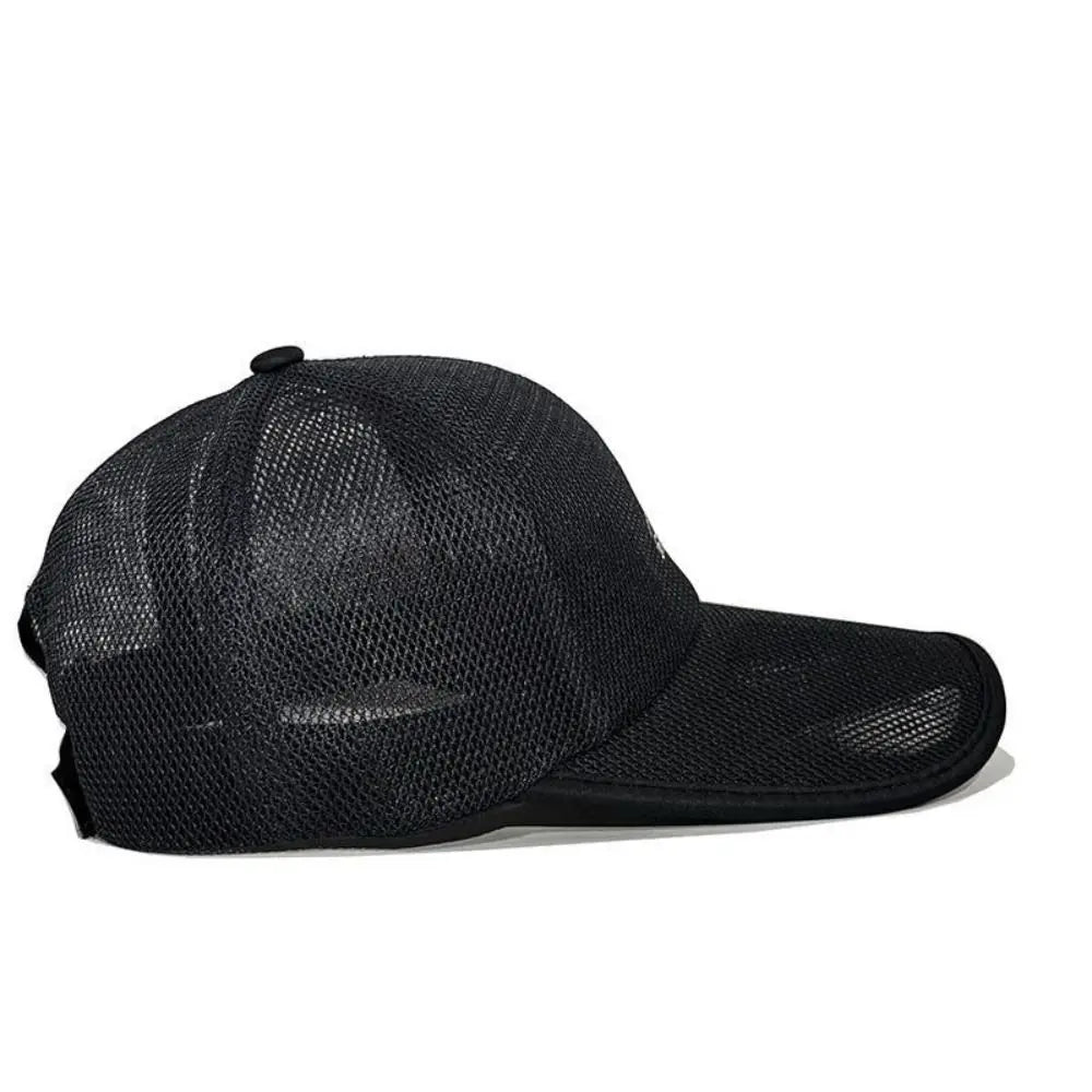 Lightweight Adjustable Mesh Baseball Cap Casual Style Wide Brim Golf Mesh Hat Breathable Sun Protection Cozy Tide Hat Running Oasis Select