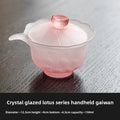 Pink Glass Tea Set Home High Temperature Gaiwan Fair Cup Teacup Set Chinese Exquisite Teaware Set Boutique Beauty Tea Infuser Oasis Select B--1pc