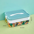 Building Blocks Toys Storage Box for Lids Brick Shaped Plastic Kids Bin Child Toy Containers Sundries Stackable Organizer Oasis Select 1 layer Green