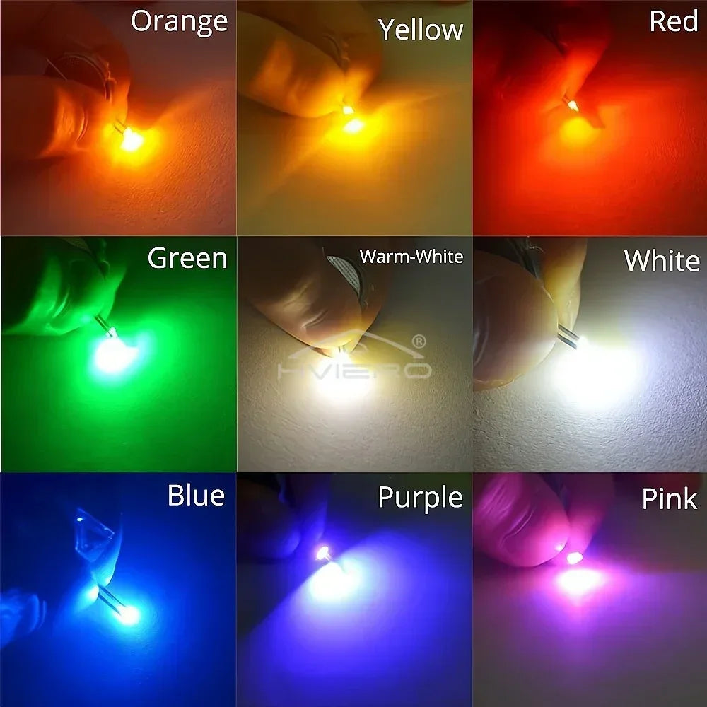 10PCS 0805 SMD LED Chips – 9 Colors, RoHS, 3.3V DIY PCB