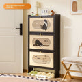 multi-layer strong and durable storage cabinet at the door of the home, good-looking indoor dust-proof Nanzhu shoe cabinet Oasis Select Black 3-70