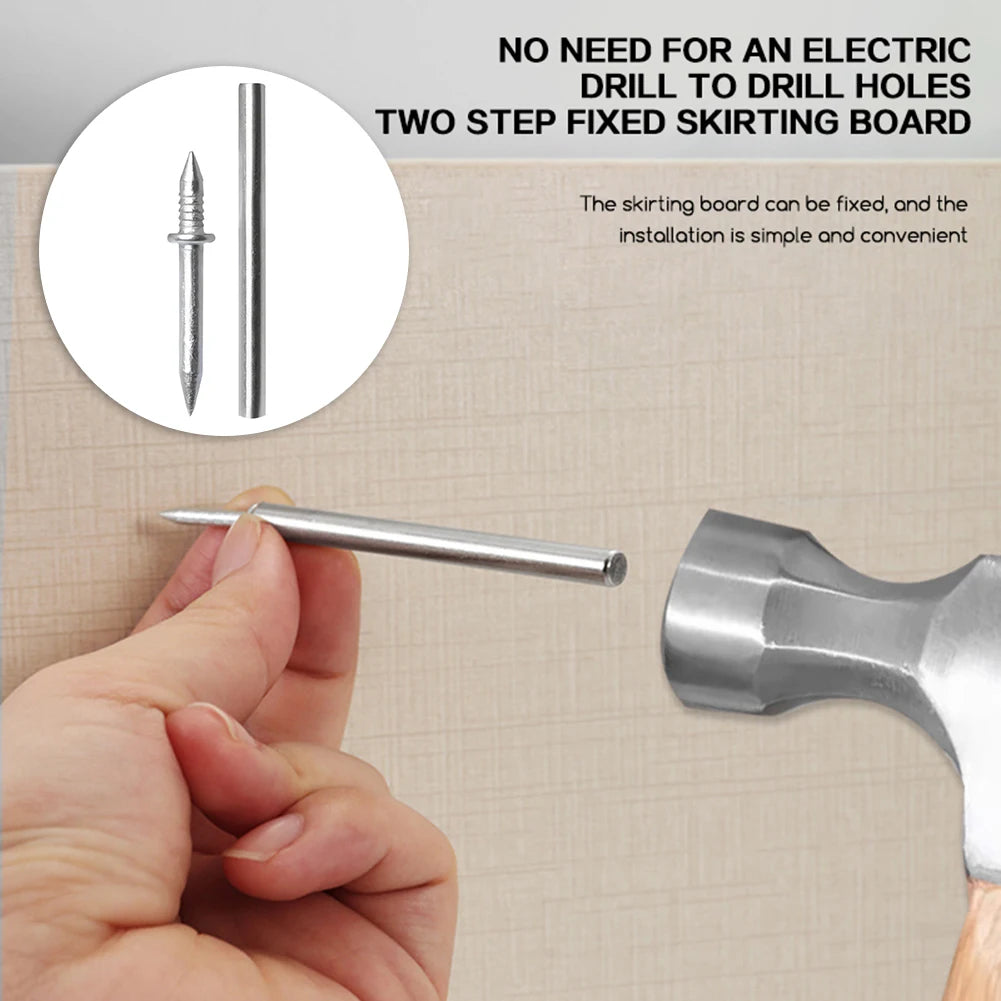 Seamless Double-Head Skirting Board Nails – Trace-Less 100–300pc