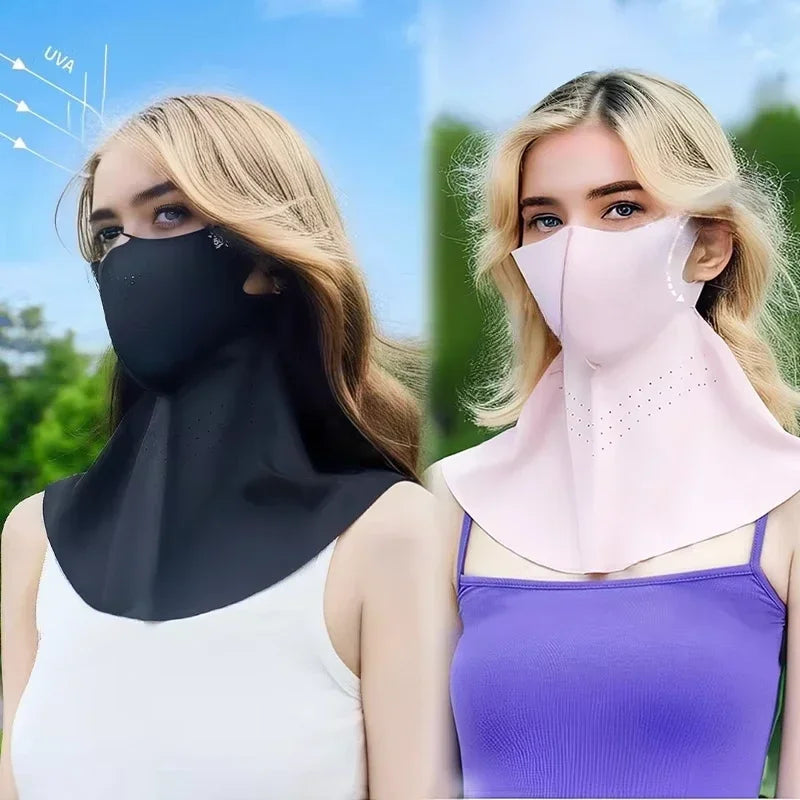 1-10PCS Women‘s Summer Outdoor Sun Face Mask Neck Cover Cooling Breathable UV Protection for Hiking Cycling Ideal Gift Oasis Select