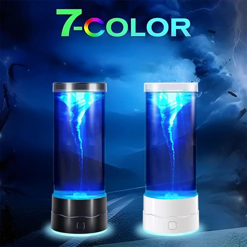 7-Color LED Tornado Mood Lamp | USB Motion Night Light