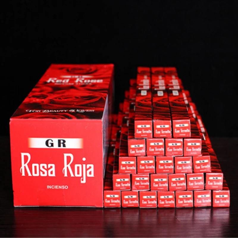 GR 25 Small Boxes India Red Rose Incense Sandal Meditation Call Money Collection Incense Sticks Office Teahouse Home Fragrance Oasis Select