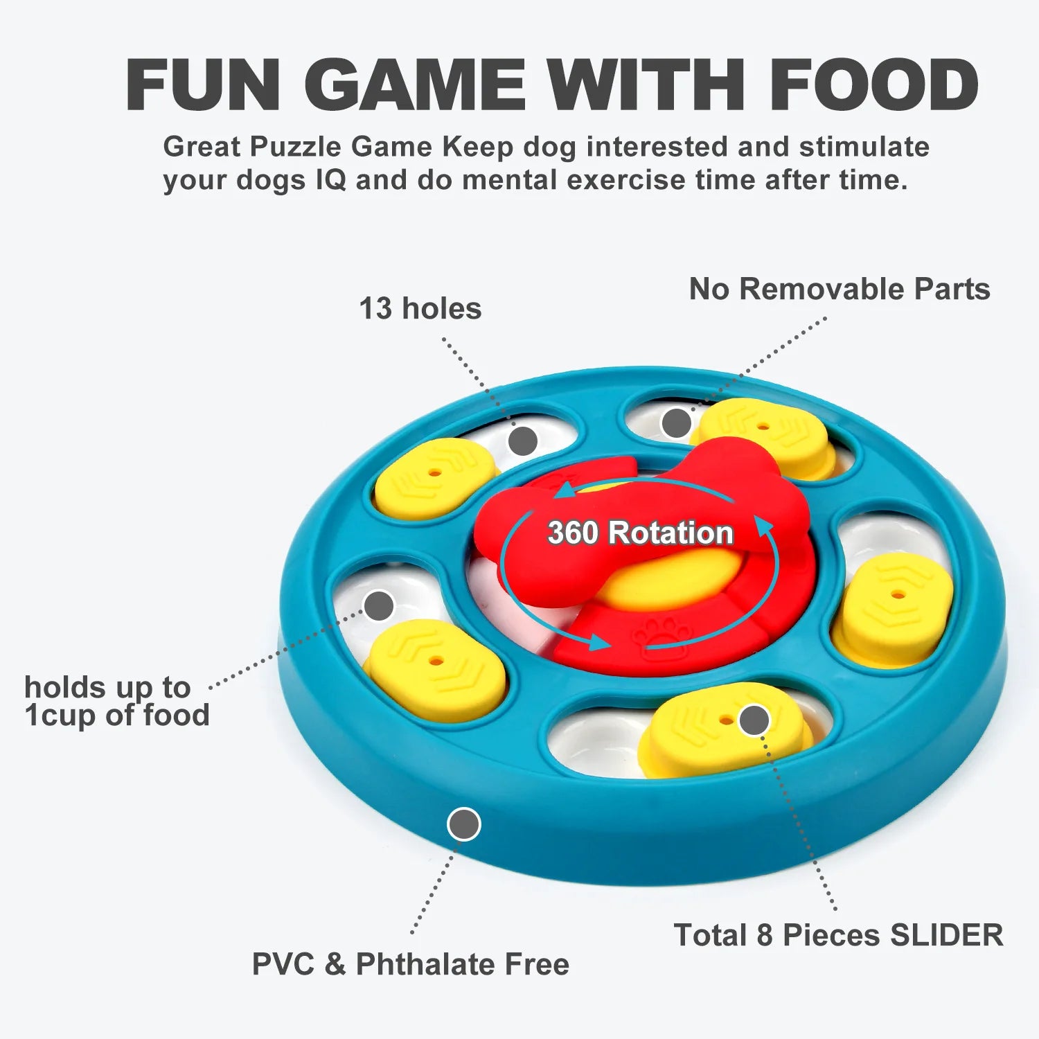 New Pet Toy Rotating Feeding Toy, Slow Food Bowl, Dog Turntable, Chewy Training, and Educational Dog Toy Oasis Select