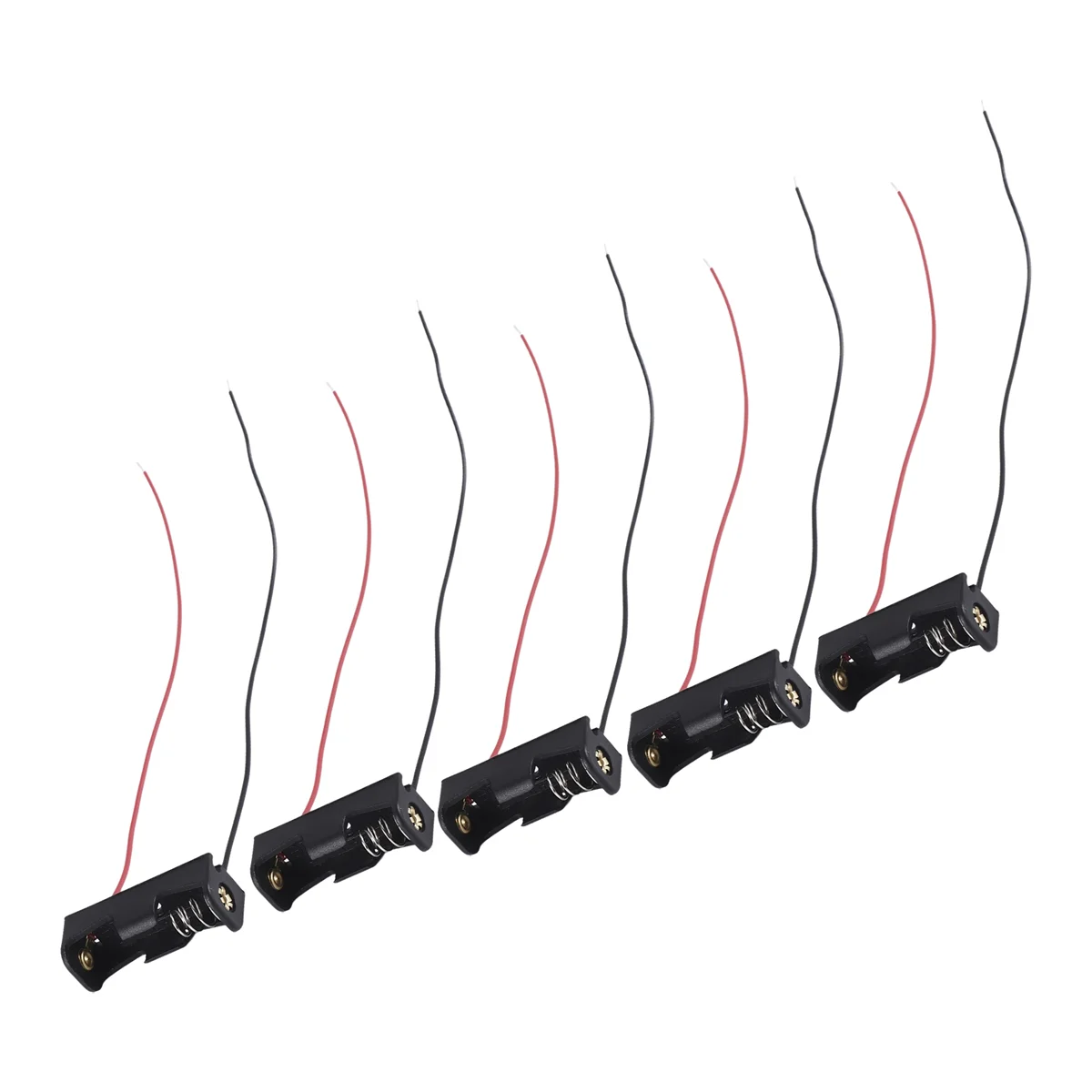 5PCS 1 23A A23 12V Battery Storage Clip Holder Box Case Cell Holder With Wire Oasis Select