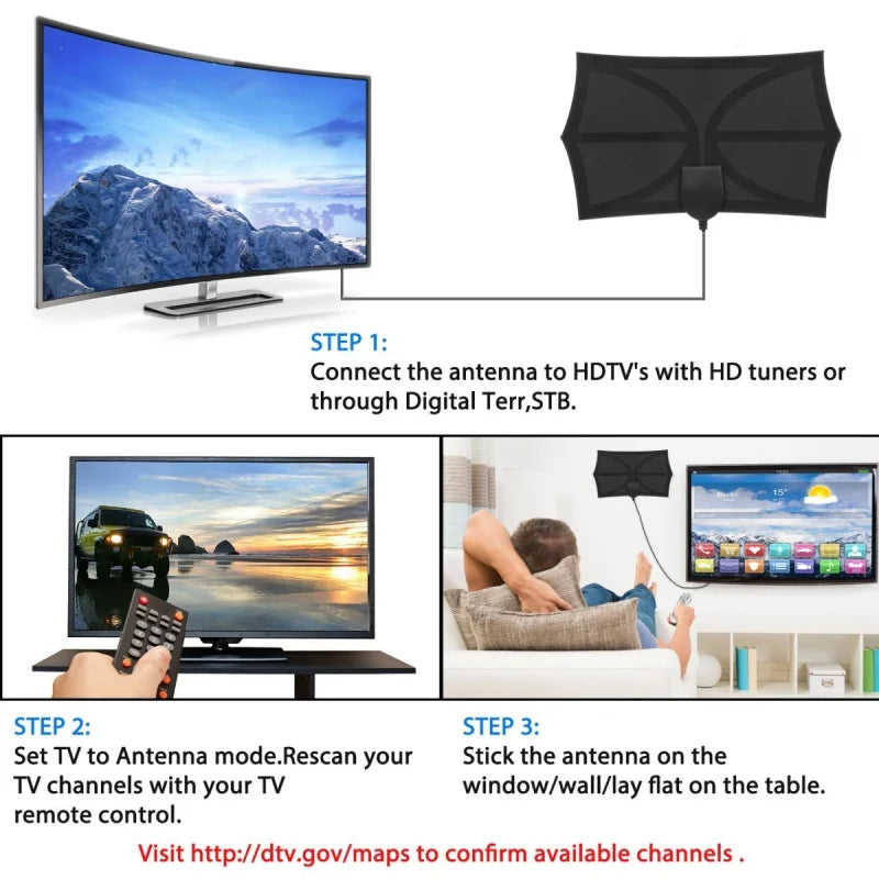 2025 New Hexagonal DVB-T and DVB-T2 Antenna with Amplifier, VHF, UHF, and FM Digital TV Antenna Oasis Select