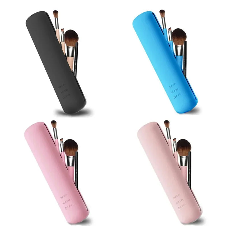 1/5pcs Silicone Brow Pencil Case Makeup Brush Eyeshadow Brush Storage Set Dust-Proof Simple Portable Travel Bag Specific Oasis Select 02-03-04-05