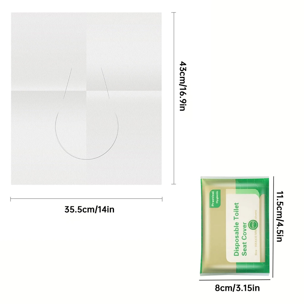 50/20pcs flushable toilet mat, disposable toilet seat, public restroom, airplane and camping, adult toilet essentials Oasis Select