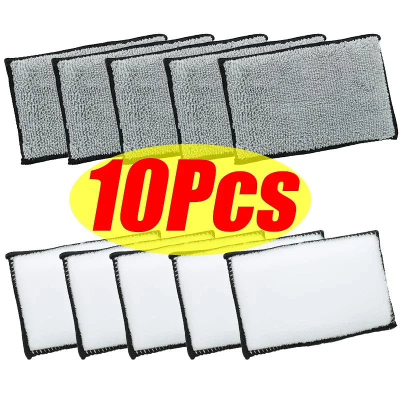 2-10Pcs Soft Double Side Microfiber Scrubbing Sponge Car Leather Cleaning Microfiber Towel Wax Sponge Auto Detailing Tools Oasis Select 10Pcs