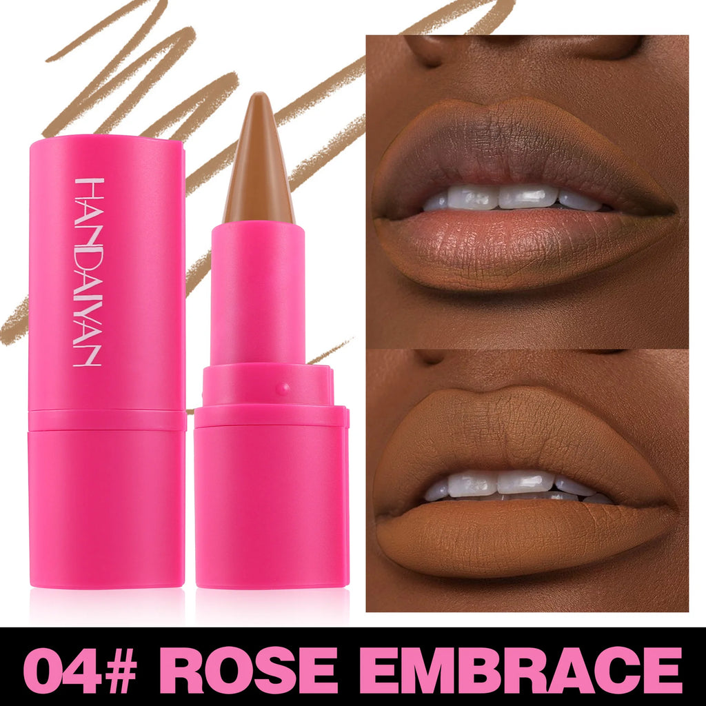 Handaiyan 2-in-1 Matte Lip Liner & Lipstick Pen | Waterproof Lip Liner Crayon Oasis Select 04 Rose embrace