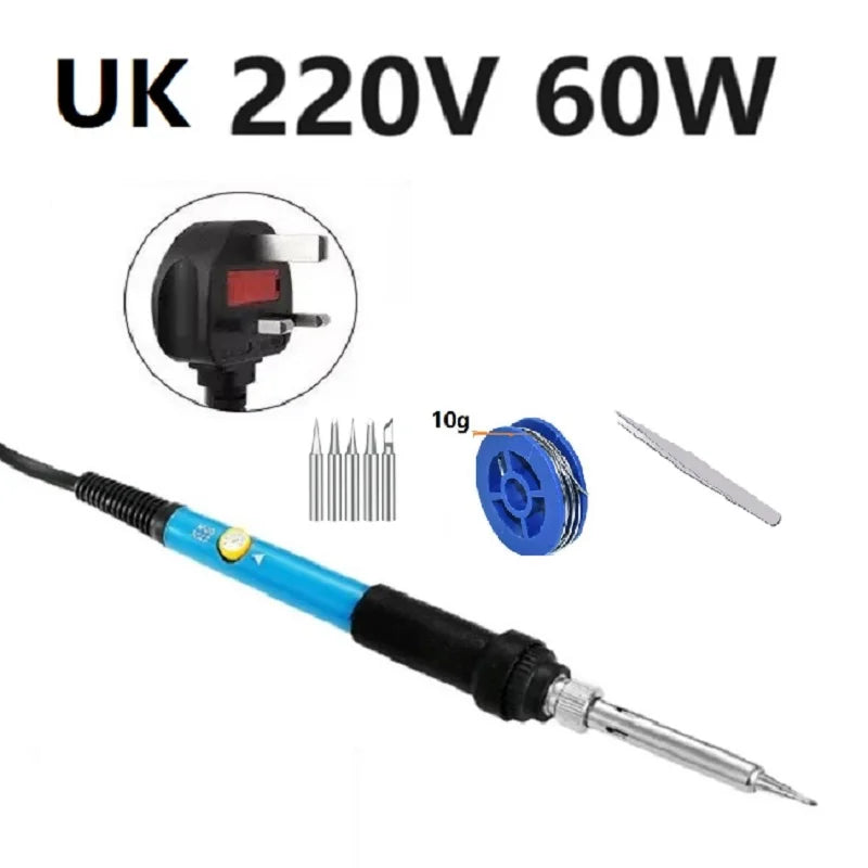 60W Adjustable Temperature Electric Soldering Iron 220V 110V 60W Welding Solder Rework Station Heat Pencil Tips Repair Tools Oasis Select Set-4