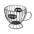 Large Capacity Coffee Pod Organizer Holder for Kitchen Countertop Convenient Stylish Storage Rack for Coffee Pod Stands Decor Oasis Select 1pc Black Tea Cup