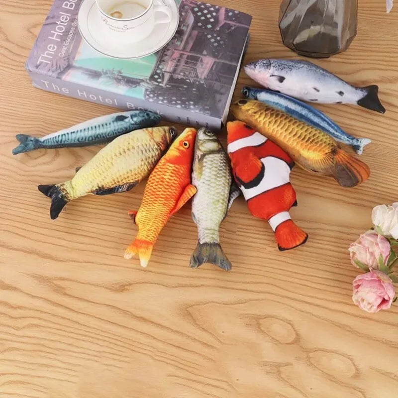 Realistic Fish Cat Toy Bite Resistant Interactive Playmate For Kitten Indoor Teasing Entertainment Pet Relaxing Accessory Gift Oasis Select