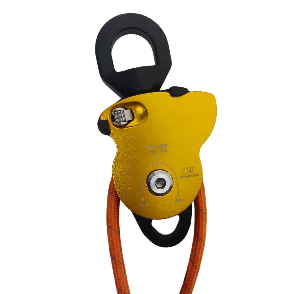 8KN Rotating Pulley with Lockable One-Way Brake 360 Swivel Directional Pulley for Rock Climbing Caving Rescue High Altitude Work Oasis Select