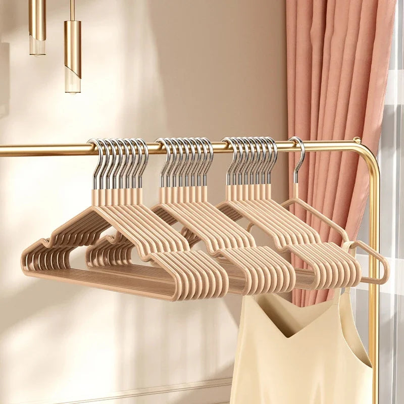 10pcs I KNOW Custom Color Waterproof 10PCS PVC Hanger 40CM Household Non-slip High Quality Metal PVC Colorful Clothes Hanger Oasis Select
