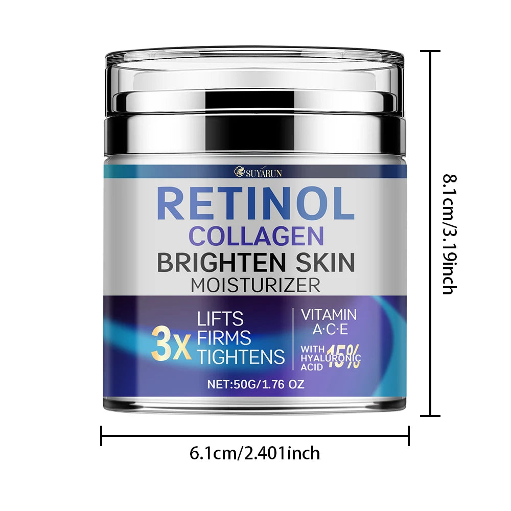SUYARUN Retinol & Collagen Anti-Aging Face Cream - Wrinkle Reduction, Moisturizing & Brightening, Improve dry skin. Oasis Select
