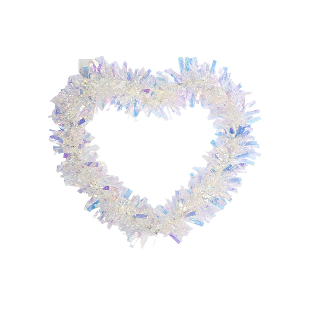 Red Heart Glitter Wreath – Valentine's, Wedding & Party Decor Holiday Wreath Decor Oasis Select Multicolor