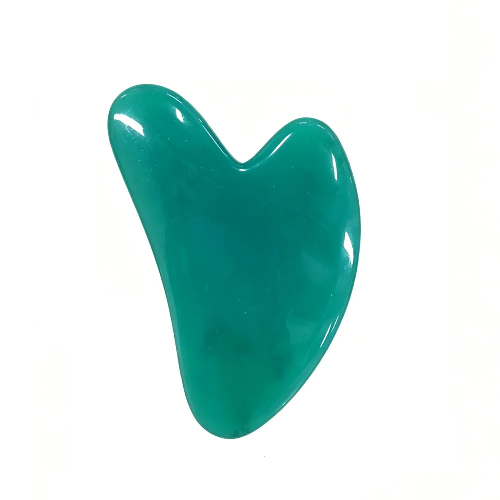 Heart-Shape Gua Sha Face Massager – Rose Quartz Scraping Board Gua Sha Face Massager Oasis Select GS02-blue-02