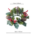 Christmas Candle Rings Table Decoration Christmas Wreath Candle Holder Ring Red Berries Table Centerpieces Candle Wreath Oasis Select Style 5