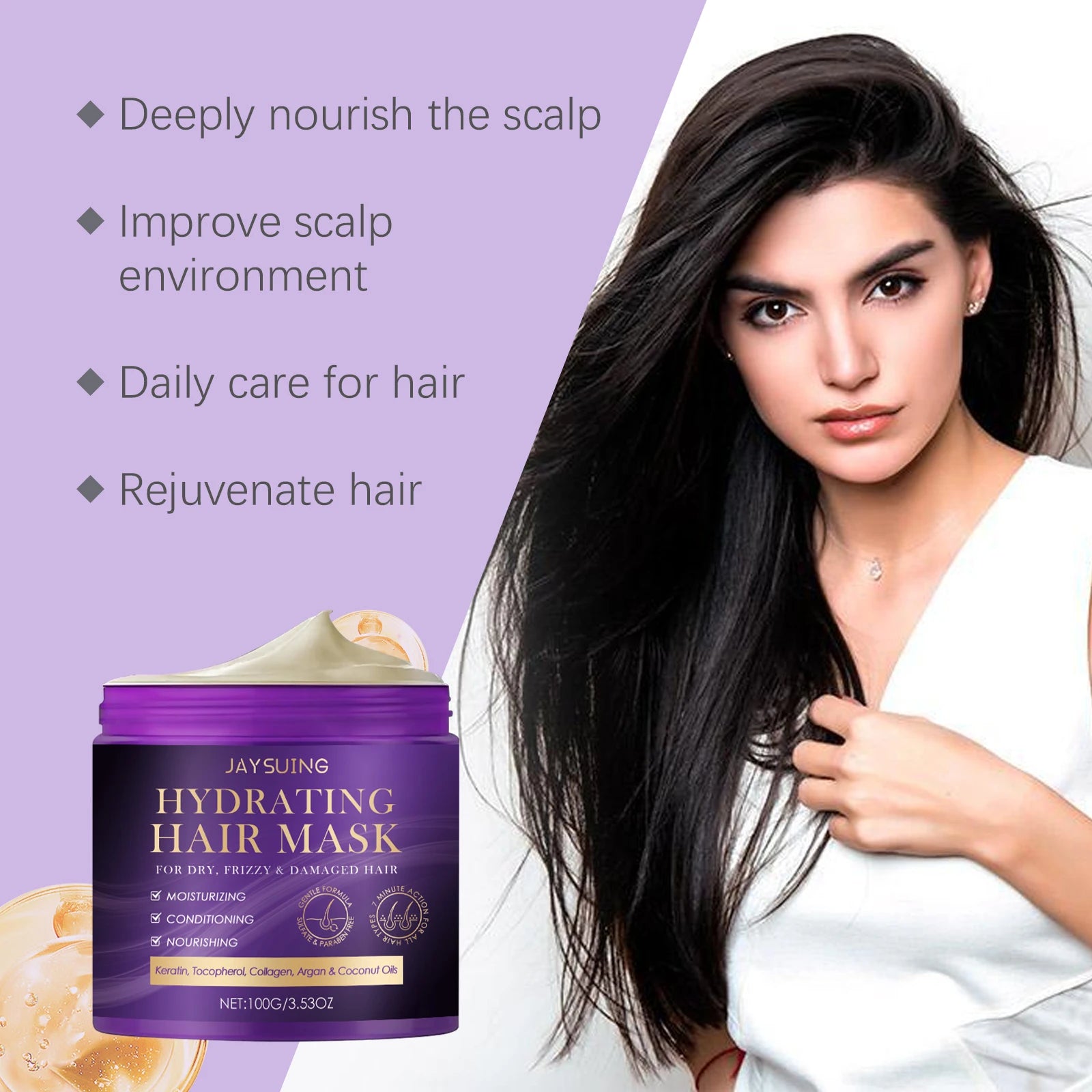 Collagen Moisturizing Hair Mask Nourish Scalp Enhance Hair Roots Improve Drying Reduce Hair Breakage Repair Hair Conditioners Oasis Select