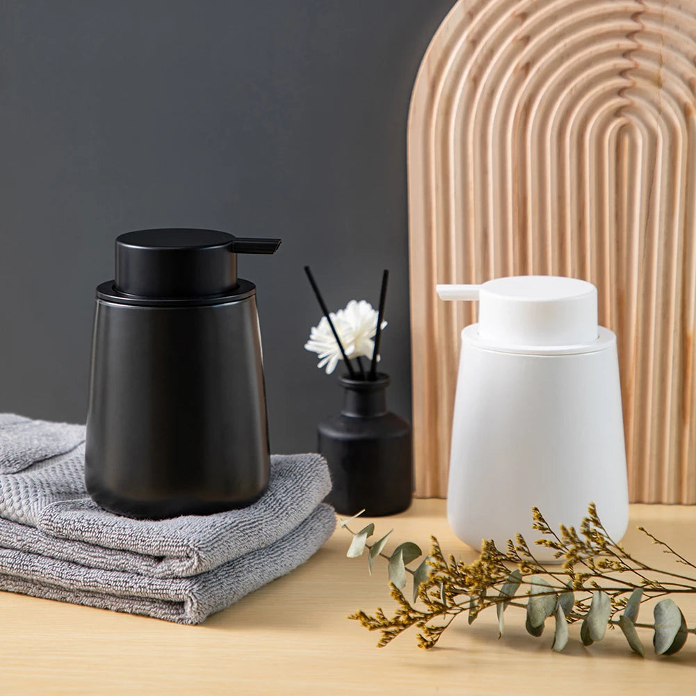 Ceramic Soap Dispenser 400ml – Refillable Leak-Proof Pump