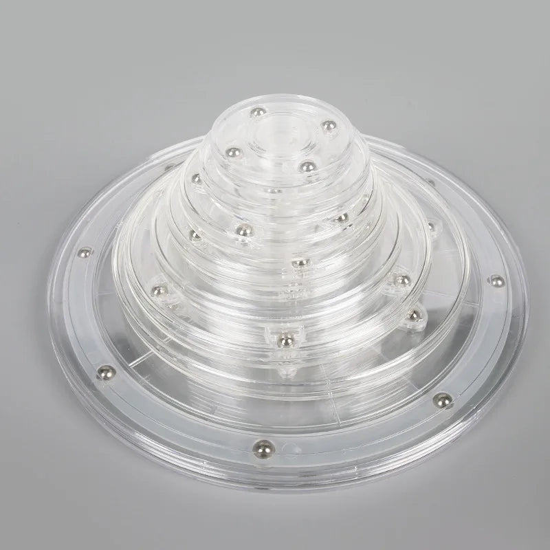Turntable Acrylic 360 Rotating Display Stand Transparent Round Base Lazy Susan Jewelry Decor Swivel Plates Furniture Hardware Oasis Select