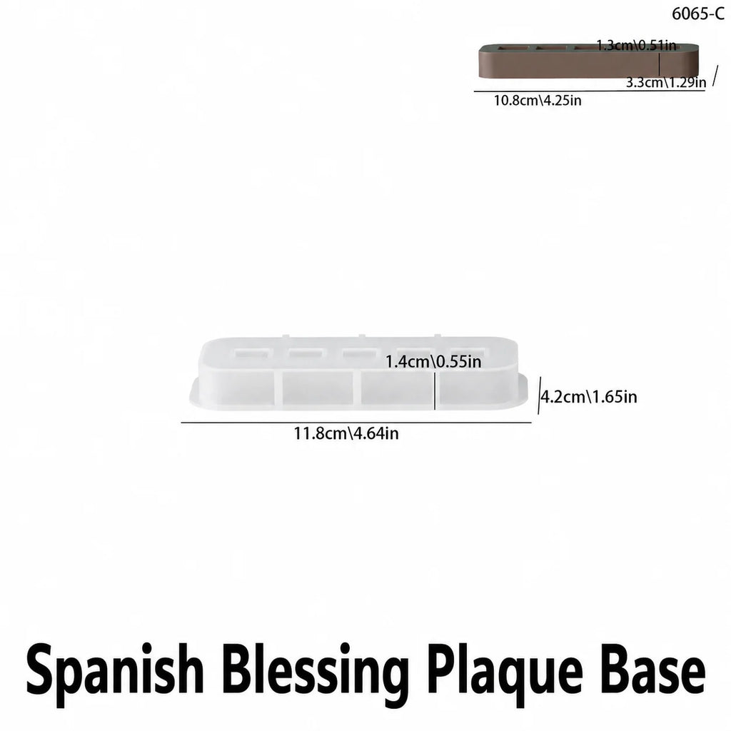 Spanish Blessing Mold Versatile Silicone Mold Candle Mold Handmade For Handmade Art Courses Home Blessing Gifting Oasis Select White Base type