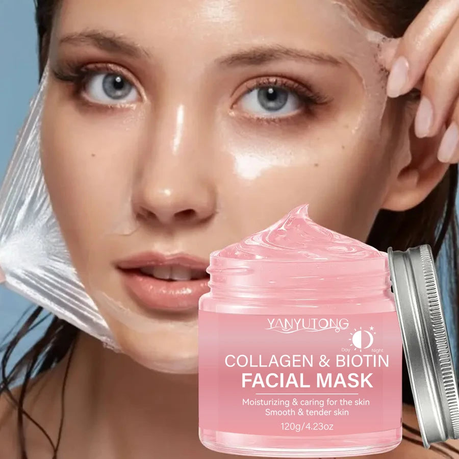 Collagen Peel Mask, Biotin Collagen Wrap Mask Day and Night, Deep Hydration, Night Care Mask Cream. Oasis Select