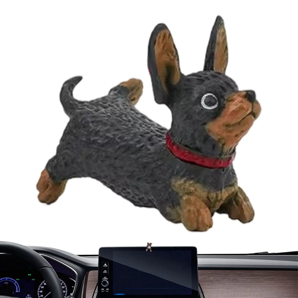 1PC Car Dashboard Decor Cute Dog Figure Screen Figure for Dog Lovers Collectors Gamers Home Office car Interior Decor Oasis Select