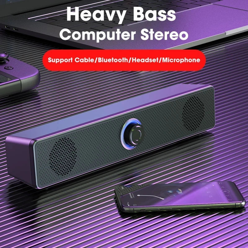 AyeBeau Bluetooth 5.3 Soundbar Speaker for PC, TV & Laptop