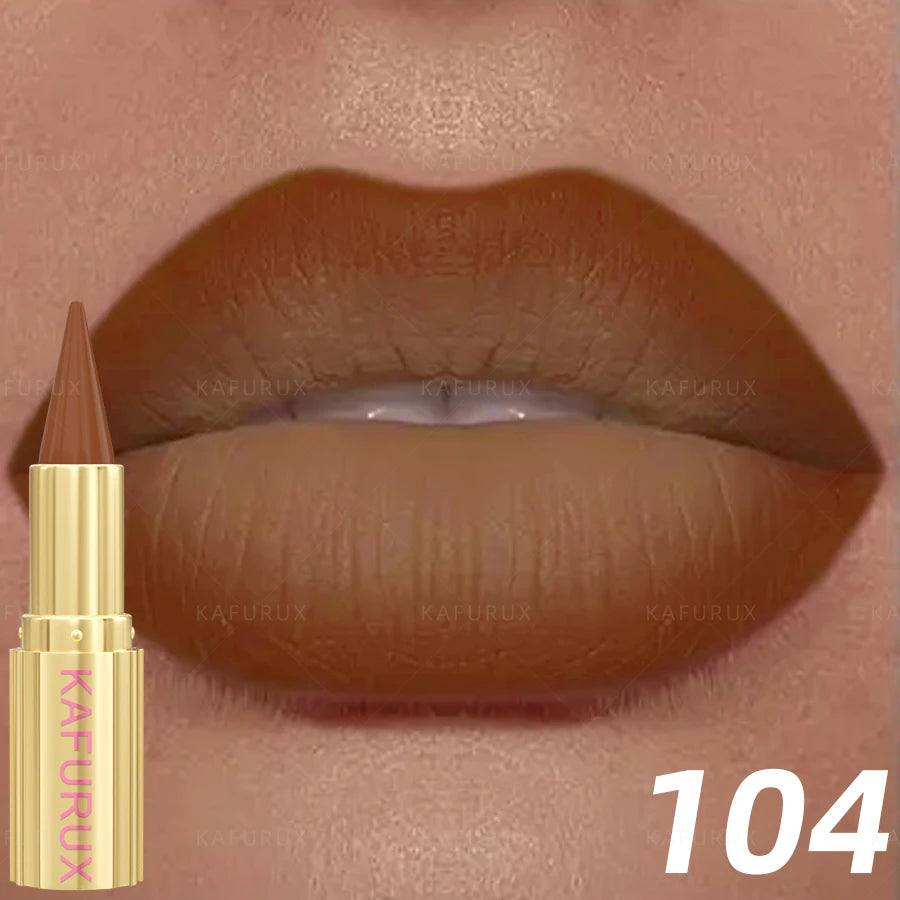 KAFURUX 9-Color Matte Lipstick & Lip Liner Pen | Velvet Finish