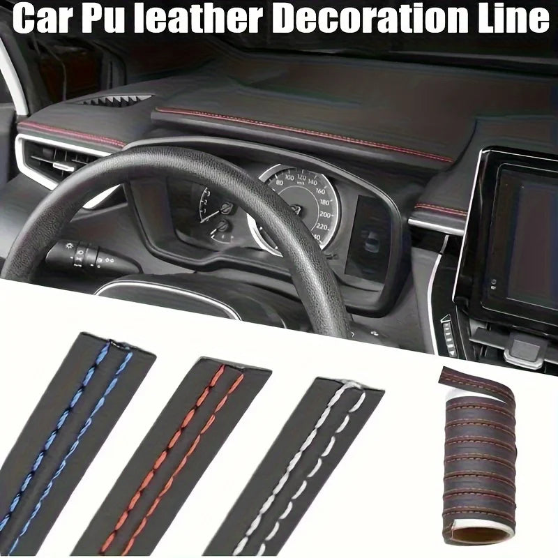 PU Leather Car Trim Strip | DIY Door & Dashboard Decoration